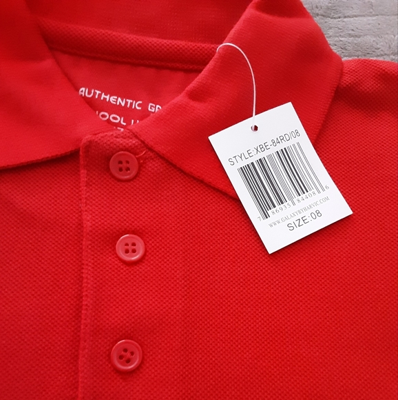 Red boy uniform polo - Picture 3 of 5